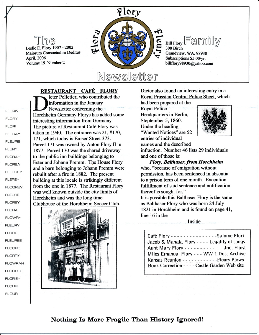 FFF Newsletter Vol. 19, No. 2   April 2006_0001